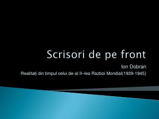 Scrisori de pe front