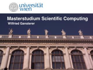 Masterstudium Scientific Computing