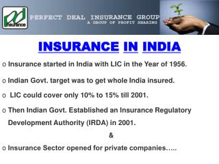 INSURANCE IN INDIA