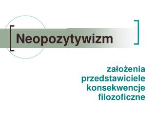 Neopozytywizm