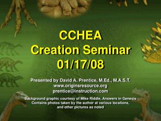 CCHEA Creation Seminar 01/17/08