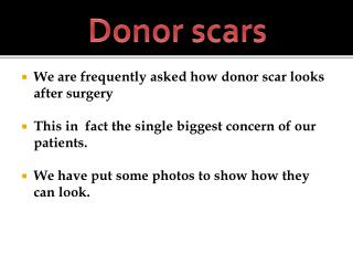 Donor scars