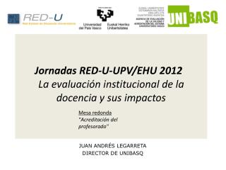 Jornadas RED-U-UPV/EHU 2012 La evaluación institucional de la docencia y sus impactos