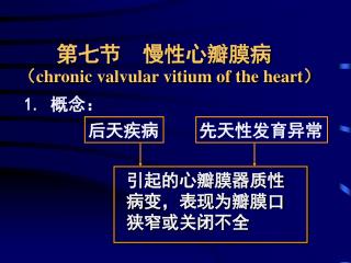 第七节 慢性心瓣膜病 （ chronic valvular vitium of the heart）