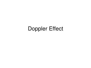 Doppler Effect