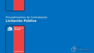 Procedimientos de Contratación Licitación Pública