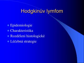 Hodgkinův lymfom