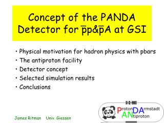 Concept of the PANDA Detector for pp&amp;pA at GSI