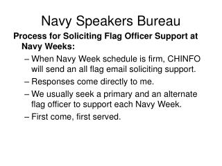 Navy Speakers Bureau