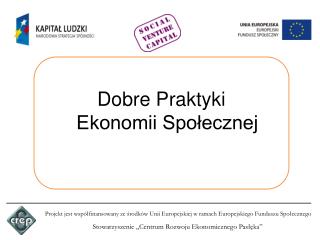 Dobre Praktyki Ekonomii Społecznej