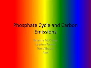 Phosphate Cycle and Carbon Emissions