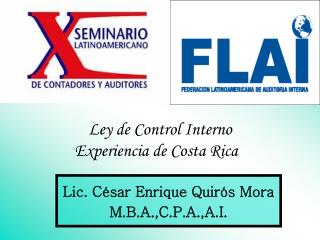 Ley de Control Interno Experiencia de Costa Rica