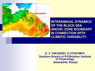 E. V. YAKUSHEV, O.I.PODYMOV Southern Branch of P.P.Shirshov Institute of Oceanology,