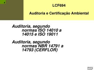 Auditoria, segundo normas ISO 14010 a 14015 e ISO 19011