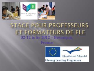 Stage pour professeurs et formateurs de FLE