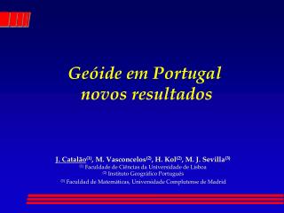 Geóide em Portugal novos resultados