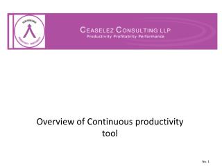 Overview of Continuous productivity tool
