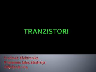 Tranzistori