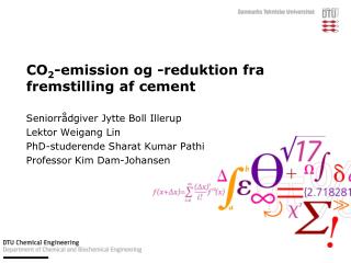 CO 2 -emission og -reduktion fra fremstilling af cement