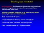 Gluconeogenesis - Introduction