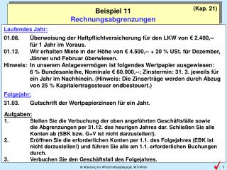 Beispiel 11 Rechnungsabgrenzungen