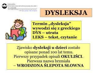 DYSLEKSJA