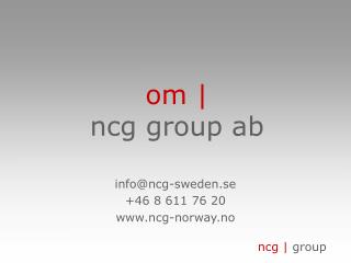 om | ncg group ab