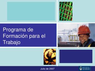 Programa de Formación para el Trabajo