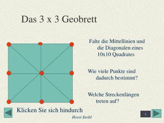 Das 3 x 3 Geobrett