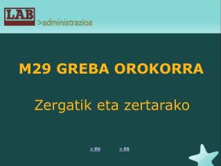 M29 GREBA OROKORRA