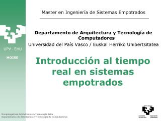 Introducción al tiempo real en sistemas empotrados