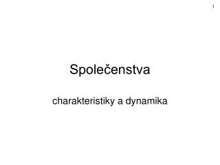 Společenstva