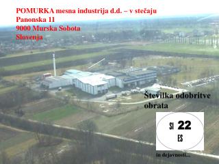 POMURKA mesna industrija d.d. – v stečaju Panonska 11 9000 Murska Sobota Slovenja