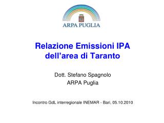 Relazione Emissioni IPA dell’area di Taranto