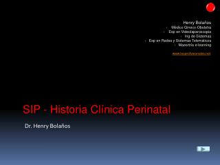 SIP - Historia Clínica Perinatal