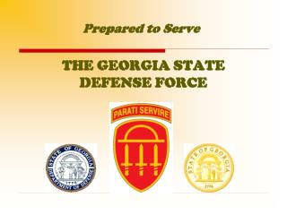 THE GEORGIA STATE DEFENSE FORCE