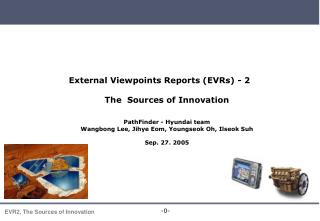 External Viewpoints Reports (EVRs) - 2 The Sources of Innovation PathFinder - Hyundai team