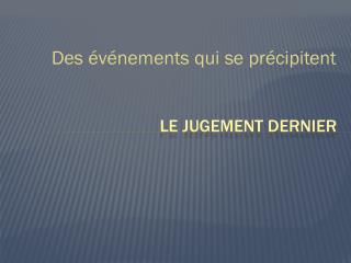 Le jugement dernier