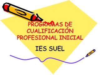 PROGRAMAS DE CUALIFICACIÓN PROFESIONAL INICIAL