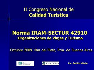 Norma IRAM-SECTUR 42910 Organizaciones de Viajes y Turismo