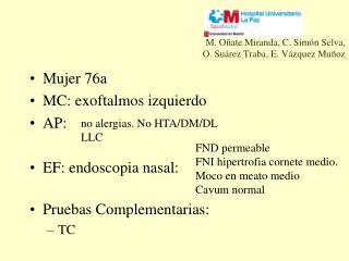 M. Oñate Miranda, C. Simón Selva, O. Suárez Traba, E. Vázquez Muñoz