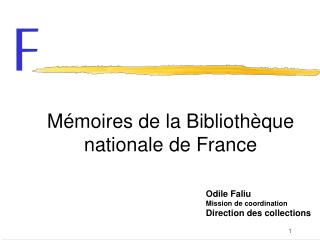 Mémoires de la Bibliothèque nationale de France