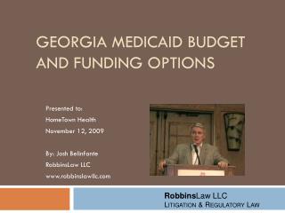 Georgia Medicaid Budget and Funding Options