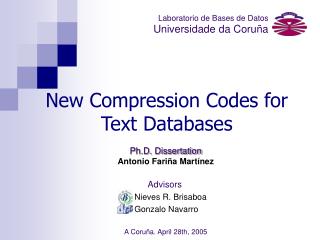 New Compression Codes for Text Databases