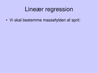 Lineær regression