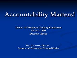 Accountability Matters!