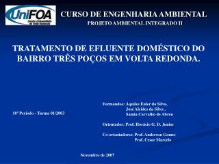 CURSO DE ENGENHARIA AMBIENTAL