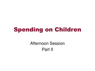 Spending on Children