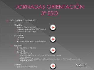 JORNADAS ORIENTACIÓN 3º ESO