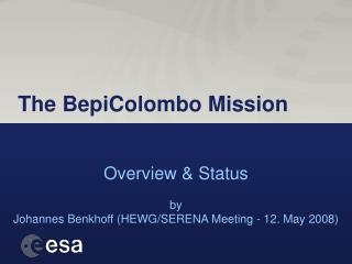 The BepiColombo Mission